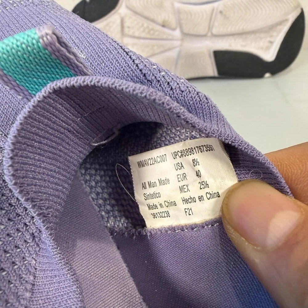 Avia Athletic Shoes Women 8.5 Purple Easy On Comfort Sneakers‎ Light Weight